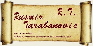 Rusmir Tarabanović vizit kartica